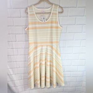 LuLaRoe Cream Striped Nicki Dress NWT